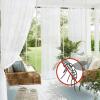 imageNICETOWN 2 Panels Outdoor Mosquito Netting for Patio Waterproof Extra Wide 118quot Airy Mesh Net Outdoor Sheer Curtains Privacy Rod Pocket DIY Adjustable Length ampamp Width for Sunroom W118 x L98 WhiteWhite