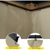 imageNICETOWN 4 Panels 10 x 10 Gazebo Curtains for Patio Wateroof Grommet Universal Replacement Privacy Windowproof Canopy Sidewall Outdoor Curtains with Tiebacks ampamp Double Slider Zipper TaupeTaupe