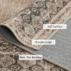 imageNICETOWN 8x10 UltraThin Brown Oriental Rug for Bedroom Tumble Washable Area Rugs 8x10 Boho NonSlip Vintage Living Room Rugs Oriental Carpet Entrance for Kitchen Laundry Bathroom BedroomBrown