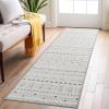 imageNICETOWN 8x10 White Washable Area Rug for Bedroom Thin Washable Rug for Living Room NonSlip Door Mat Ultra Soft for Bedroom Living Room Kitchen Home Office White and BrownSandy Grey