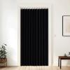 imageNICETOWN Accordion Blackout Door Curtains for Doorway Thermal Insulated Privacy Closet Curtains Room Divider Sliding Door Shade for Living RoomBathroomBedroom 1 Panel with Hooks W38 x L80 GreyBlack