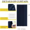 imageNICETOWN Accordion Blackout Door Curtains for Doorway Thermal Insulated Privacy Closet Curtains Room Divider Sliding Door Shade for Living RoomBathroomBedroom 1 Panel with Hooks W38 x L80 GreyNavy