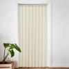 imageNICETOWN Accordion Blackout Door Curtains for Doorway Thermal Insulated Privacy Closet Curtains Room Divider Sliding Door Shade for Living RoomBathroomBedroom 1 Panel with Hooks W38 x L80 GreyGreyish White