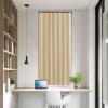 imageNICETOWN Accordion Blackout Door Curtains for Doorway Thermal Insulated Privacy Closet Curtains Room Divider Sliding Door Shade for Living RoomBathroomBedroom 1 Panel with Hooks W38 x L80 GreyBiscotti Beige