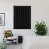 imageNICETOWN Accordion Blackout Door Curtains for Doorway Thermal Insulated Privacy Closet Curtains Room Divider Sliding Door Shade for Living RoomBathroomBedroom 1 Panel with Hooks W38 x L80 GreyBlack
