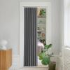 imageNICETOWN Accordion Blackout Door Curtains for Doorway Thermal Insulated Privacy Closet Curtains Room Divider Sliding Door Shade for Living RoomBathroomBedroom 1 Panel with Hooks W38 x L80 GreyGrey