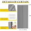 imageNICETOWN Accordion Blackout Door Curtains for Doorway Thermal Insulated Privacy Closet Curtains Room Divider Sliding Door Shade for Living RoomBathroomBedroom 1 Panel with Hooks W38 x L80 GreySilver Grey