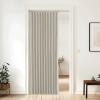 imageNICETOWN Accordion Blackout Door Curtains for Doorway Thermal Insulated Privacy Closet Curtains Room Divider Sliding Door Shade for Living RoomBathroomBedroom 1 Panel with Hooks W38 x L80 GreyNatural
