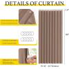 imageNICETOWN Accordion Blackout Door Curtains for Doorway Thermal Insulated Privacy Closet Curtains Room Divider Sliding Door Shade for Living RoomBathroomBedroom 1 Panel with Hooks W38 x L80 GreyCappuccino