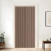 imageNICETOWN Accordion Blackout Door Curtains for Doorway Thermal Insulated Privacy Closet Curtains Room Divider Sliding Door Shade for Living RoomBathroomBedroom 1 Panel with Hooks W38 x L80 GreyCappuccino