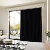 imageNICETOWN Accordion Blackout Door Curtains for Doorway Thermal Insulated Privacy Closet Curtains Room Divider Sliding Door Shade for Living RoomBathroomBedroom 1 Panel with Hooks W38 x L80 GreyBlack