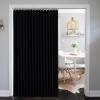 imageNICETOWN Accordion Blackout Door Curtains for Doorway Thermal Insulated Privacy Closet Curtains Room Divider Sliding Door Shade for Living RoomBathroomBedroom 1 Panel with Hooks W38 x L80 GreyBlack