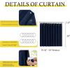 imageNICETOWN Accordion Blackout Door Curtains for Doorway Thermal Insulated Privacy Closet Curtains Room Divider Sliding Door Shade for Living RoomBathroomBedroom 1 Panel with Hooks W38 x L80 GreyNavy