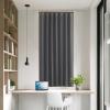 imageNICETOWN Accordion Blackout Door Curtains for Doorway Thermal Insulated Privacy Closet Curtains Room Divider Sliding Door Shade for Living RoomBathroomBedroom 1 Panel with Hooks W38 x L80 GreyGrey