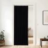 imageNICETOWN Accordion Blackout Door Curtains for Doorway Thermal Insulated Privacy Closet Curtains Room Divider Sliding Door Shade for Living RoomBathroomBedroom 1 Panel with Hooks W38 x L80 GreyBlack