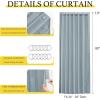 imageNICETOWN Accordion Blackout Door Curtains for Doorway Thermal Insulated Privacy Closet Curtains Room Divider Sliding Door Shade for Living RoomBathroomBedroom 1 Panel with Hooks W38 x L80 GreyStone Blue