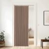 imageNICETOWN Accordion Blackout Door Curtains for Doorway Thermal Insulated Privacy Closet Curtains Room Divider Sliding Door Shade for Living RoomBathroomBedroom 1 Panel with Hooks W38 x L80 GreyCappuccino