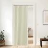 imageNICETOWN Accordion Blackout Door Curtains for Doorway Thermal Insulated Privacy Closet Curtains Room Divider Sliding Door Shade for Living RoomBathroomBedroom 1 Panel with Hooks W38 x L80 GreyLight Beige