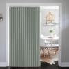 imageNICETOWN Accordion Blackout Door Curtains for Doorway Thermal Insulated Privacy Closet Curtains Room Divider Sliding Door Shade for Living RoomBathroomBedroom 1 Panel with Hooks W38 x L80 GreySage Green