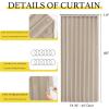 imageNICETOWN Accordion Blackout Door Curtains for Doorway Thermal Insulated Privacy Closet Curtains Room Divider Sliding Door Shade for Living RoomBathroomBedroom 1 Panel with Hooks W38 x L80 GreyTaupe