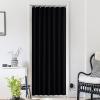 imageNICETOWN Accordion Blackout Door Curtains for Doorway Thermal Insulated Privacy Closet Curtains Room Divider Sliding Door Shade for Living RoomBathroomBedroom 1 Panel with Hooks W38 x L80 GreyBlack