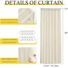 imageNICETOWN Accordion Blackout Door Curtains for Doorway Thermal Insulated Privacy Closet Curtains Room Divider Sliding Door Shade for Living RoomBathroomBedroom 1 Panel with Hooks W38 x L80 GreyGreyish White