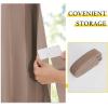 imageNICETOWN Accordion Blackout Door Curtains for Doorway Thermal Insulated Privacy Closet Curtains Room Divider Sliding Door Shade for Living RoomBathroomBedroom 1 Panel with Hooks W38 x L80 GreyCappuccino