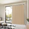 imageNICETOWN Accordion Blackout Door Curtains for Doorway Thermal Insulated Privacy Closet Curtains Room Divider Sliding Door Shade for Living RoomBathroomBedroom 1 Panel with Hooks W38 x L80 GreyBiscotti Beige