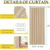 imageNICETOWN Accordion Blackout Door Curtains for Doorway Thermal Insulated Privacy Closet Curtains Room Divider Sliding Door Shade for Living RoomBathroomBedroom 1 Panel with Hooks W38 x L80 GreyBiscotti Beige
