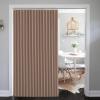 imageNICETOWN Accordion Blackout Door Curtains for Doorway Thermal Insulated Privacy Closet Curtains Room Divider Sliding Door Shade for Living RoomBathroomBedroom 1 Panel with Hooks W38 x L80 GreyCappuccino