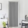 imageNICETOWN Accordion Blackout Door Curtains for Doorway Thermal Insulated Privacy Closet Curtains Room Divider Sliding Door Shade for Living RoomBathroomBedroom 1 Panel with Hooks W38 x L80 GreySilver Grey