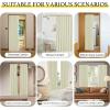 imageNICETOWN Accordion Blackout Door Curtains for Doorway Thermal Insulated Privacy Closet Curtains Room Divider Sliding Door Shade for Living RoomBathroomBedroom 1 Panel with Hooks W38 x L80 GreyLight Beige