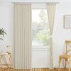 imageNICETOWN Accordion Blackout Door Curtains for Doorway Thermal Insulated Privacy Closet Curtains Room Divider Sliding Door Shade for Living RoomBathroomBedroom 1 Panel with Hooks W38 x L80 GreyNatural Beige