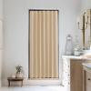 imageNICETOWN Accordion Blackout Door Curtains for Doorway Thermal Insulated Privacy Closet Curtains Room Divider Sliding Door Shade for Living RoomBathroomBedroom 1 Panel with Hooks W38 x L80 GreyBiscotti Beige