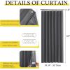 imageNICETOWN Accordion Blackout Door Curtains for Doorway Thermal Insulated Privacy Closet Curtains Room Divider Sliding Door Shade for Living RoomBathroomBedroom 1 Panel with Hooks W38 x L80 GreyGrey