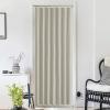 imageNICETOWN Accordion Blackout Door Curtains for Doorway Thermal Insulated Privacy Closet Curtains Room Divider Sliding Door Shade for Living RoomBathroomBedroom 1 Panel with Hooks W38 x L80 GreyNatural