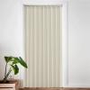 imageNICETOWN Accordion Blackout Door Curtains for Doorway Thermal Insulated Privacy Closet Curtains Room Divider Sliding Door Shade for Living RoomBathroomBedroom 1 Panel with Hooks W38 x L80 GreyNatural Beige