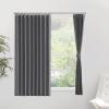 imageNICETOWN Accordion Blackout Door Curtains for Doorway Thermal Insulated Privacy Closet Curtains Room Divider Sliding Door Shade for Living RoomBathroomBedroom 1 Panel with Hooks W38 x L80 GreyGrey