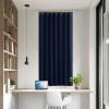 imageNICETOWN Accordion Blackout Door Curtains for Doorway Thermal Insulated Privacy Closet Curtains Room Divider Sliding Door Shade for Living RoomBathroomBedroom 1 Panel with Hooks W38 x L80 GreyNavy
