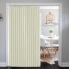 imageNICETOWN Accordion Blackout Door Curtains for Doorway Thermal Insulated Privacy Closet Curtains Room Divider Sliding Door Shade for Living RoomBathroomBedroom 1 Panel with Hooks W38 x L80 GreyLight Beige