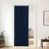 imageNICETOWN Accordion Blackout Door Curtains for Doorway Thermal Insulated Privacy Closet Curtains Room Divider Sliding Door Shade for Living RoomBathroomBedroom 1 Panel with Hooks W38 x L80 GreyNavy