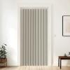 imageNICETOWN Accordion Blackout Door Curtains for Doorway Thermal Insulated Privacy Closet Curtains Room Divider Sliding Door Shade for Living RoomBathroomBedroom 1 Panel with Hooks W38 x L80 GreyNatural
