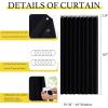 imageNICETOWN Accordion Blackout Door Curtains for Doorway Thermal Insulated Privacy Closet Curtains Room Divider Sliding Door Shade for Living RoomBathroomBedroom 1 Panel with Hooks W38 x L80 GreyBlack