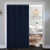 imageNICETOWN Accordion Blackout Door Curtains for Doorway Thermal Insulated Privacy Closet Curtains Room Divider Sliding Door Shade for Living RoomBathroomBedroom 1 Panel with Hooks W38 x L80 GreyNavy