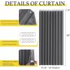 imageNICETOWN Accordion Blackout Door Curtains for Doorway Thermal Insulated Privacy Closet Curtains Room Divider Sliding Door Shade for Living RoomBathroomBedroom 1 Panel with Hooks W38 x L80 GreyGrey