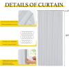 imageNICETOWN Accordion Blackout Door Curtains for Doorway Thermal Insulated Privacy Closet Curtains Room Divider Sliding Door Shade for Living RoomBathroomBedroom 1 Panel with Hooks W38 x L80 GreyGreyish White