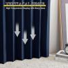 imageNICETOWN Accordion Blackout Door Curtains for Doorway Thermal Insulated Privacy Closet Curtains Room Divider Sliding Door Shade for Living RoomBathroomBedroom 1 Panel with Hooks W38 x L80 GreyNavy