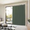 imageNICETOWN Accordion Blackout Door Curtains for Doorway Thermal Insulated Privacy Closet Curtains Room Divider Sliding Door Shade for Living RoomBathroomBedroom 1 Panel with Hooks W38 x L80 GreyDark Mallard