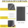 imageNICETOWN Accordion Blackout Door Curtains for Doorway Thermal Insulated Privacy Closet Curtains Room Divider Sliding Door Shade for Living RoomBathroomBedroom 1 Panel with Hooks W38 x L80 GreyGrey