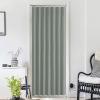 imageNICETOWN Accordion Blackout Door Curtains for Doorway Thermal Insulated Privacy Closet Curtains Room Divider Sliding Door Shade for Living RoomBathroomBedroom 1 Panel with Hooks W38 x L80 GreySage Green